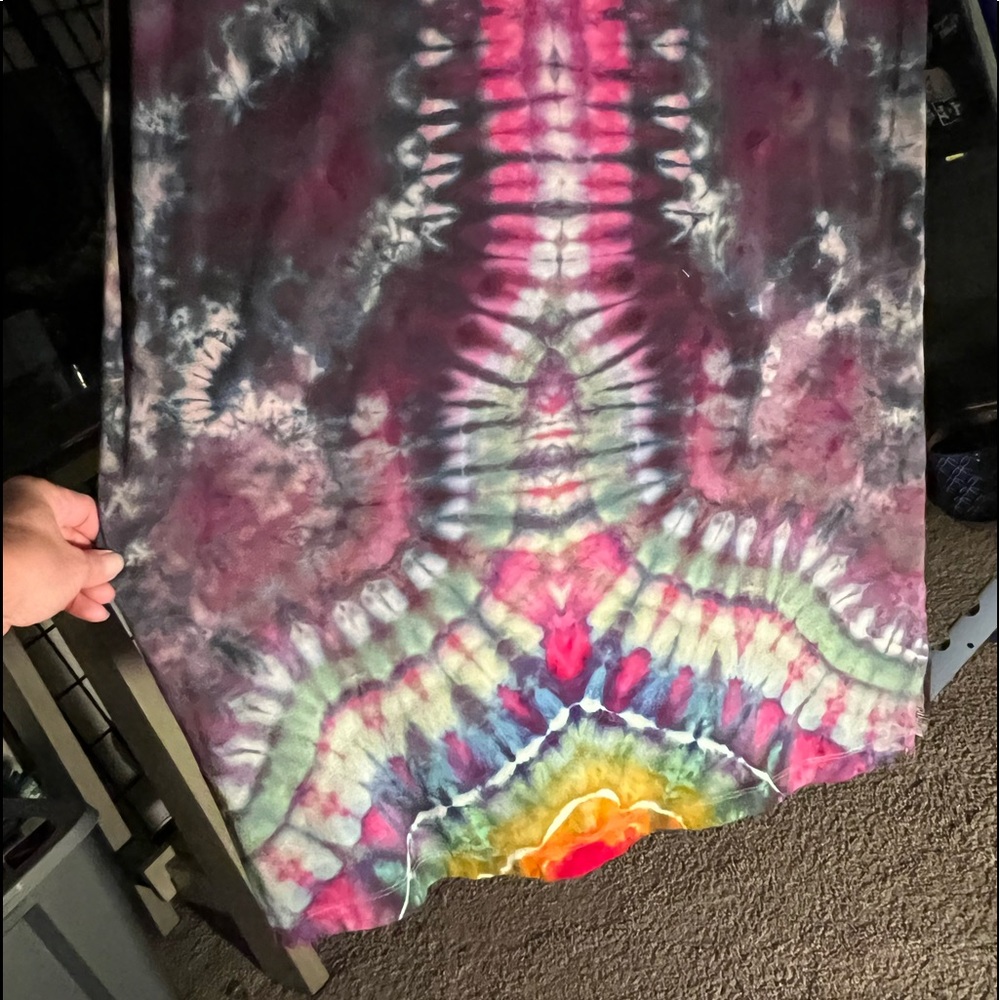H&M size medium long sleeved Tie dyed original with fishtail back and spine.